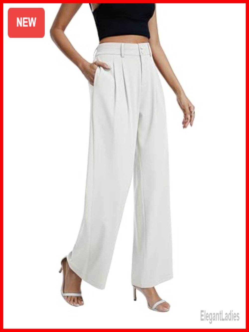 Womens High Waist Wide Leg Dress Pants Work Trousers